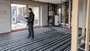Instalacje w nowym domu podczas budowy